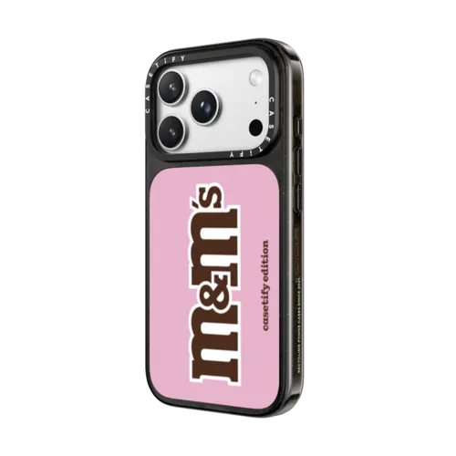 M&M'S Classic Logo Pink Case - CASETiFY Edition | iPhone 18 Pro Max / Impact Case MagSafe Compatible - Glossy / Glossy Black | Image 2