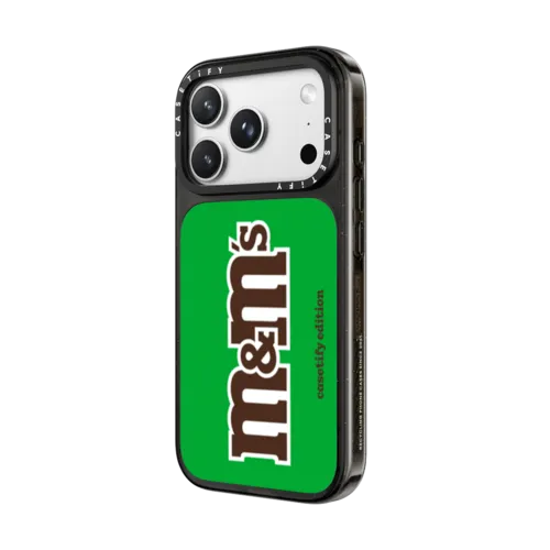 M&M'S Classic Logo Green Case - CASETiFY Edition | iPhone 18 Pro Max / Impact Case MagSafe Compatible - Glossy / Glossy Black | Image 2