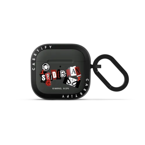 Spider-Man Stickermania Earbuds Case  | AirPods 4 & 5 / Earbuds Bounce Case / Charcoal | Image 1