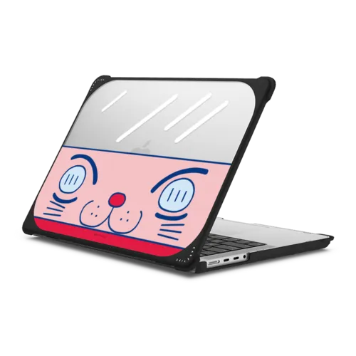 Futaba Yochien Bus Laptop Case | MacBook Pro 14-inch (M1 - M5) / MacBook Bounce Case / Black | Image 1