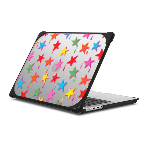 Dopamine Stars | MacBook Pro 14-inch (M1 - M5) / MacBook Bounce Case / Black | Image 1