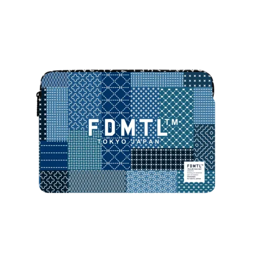 Block Sashiko Laptop Sleeve | Large (16") / Impact Laptop Sleeve / Multicolor | Image 1