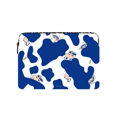 Shinchan (Cow) Laptop Sleeve | Large (16") / Impact Laptop Sleeve / Multicolor | Image 1