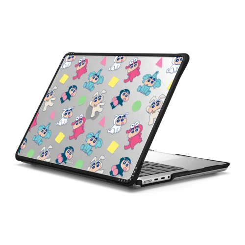 Transforming Shinchan Laptop Case | MacBook Pro 14-inch (M1 - M5) / MacBook Impact Case / Black | Image 1