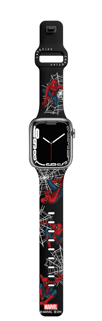 Spider-Man Pattern Watch Band | Apple Watch Series 7-9 (45mm) / Impact Band / Black | Image 1