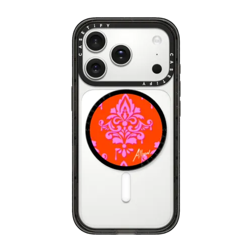 Preppy Damask | Snappy Grip Stand / Snappy Grip Stand MagSafe Compatible / Black | Image 1