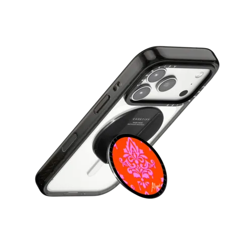Preppy Damask | Snappy Grip Stand / Snappy Grip Stand MagSafe Compatible / Black | Image 3