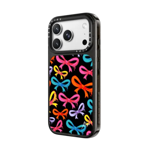 Dripping Bows | iPhone 18 Pro Max / Impact Case MagSafe Compatible - Glossy / Glossy Black | Image 2