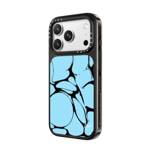 Slick Baby Blue | iPhone 18 Pro Max / Impact Case MagSafe Compatible - Glossy / Glossy Black | Image 2