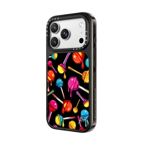 Sticky Sweet Lollipops | iPhone 18 Pro Max / Impact Case MagSafe Compatible - Glossy / Glossy Black | Image 2