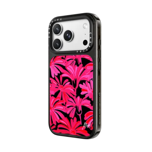 Pink Daisies | iPhone 18 Pro Max / Impact Case MagSafe Compatible - Glossy / Glossy Black | Image 2