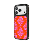 Preppy Damask | iPhone 18 Pro Max / Impact Case MagSafe Compatible - Glossy / Glossy Black | Image 2