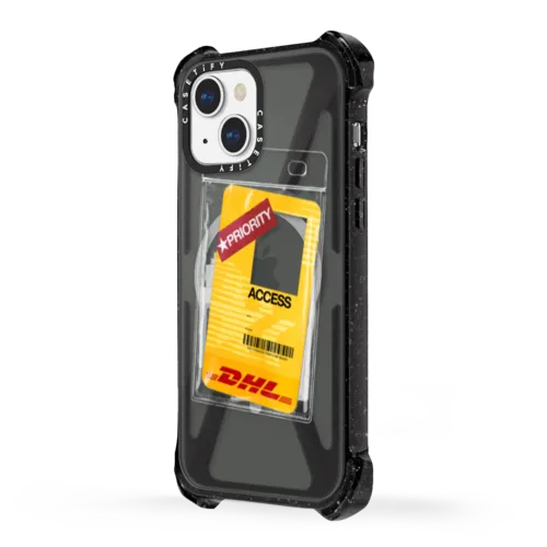 DHL Custom Warehouse Access Card Case - Priority | iPhone 13 Mini / Bounce Case MagSafe Compatible / Triple Black | Image 2