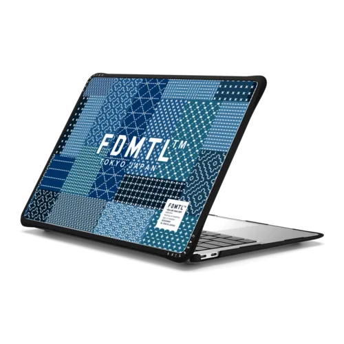 Block Sashiko Laptop Case | MacBook Air 13-inch (M1 / Intel) / MacBook Impact Case / Black | Image 1