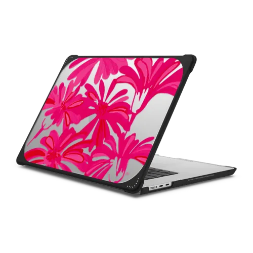 Pink Daisies | MacBook Air 15-inch (M2 - M5) / MacBook Bounce Case / Black | Image 1