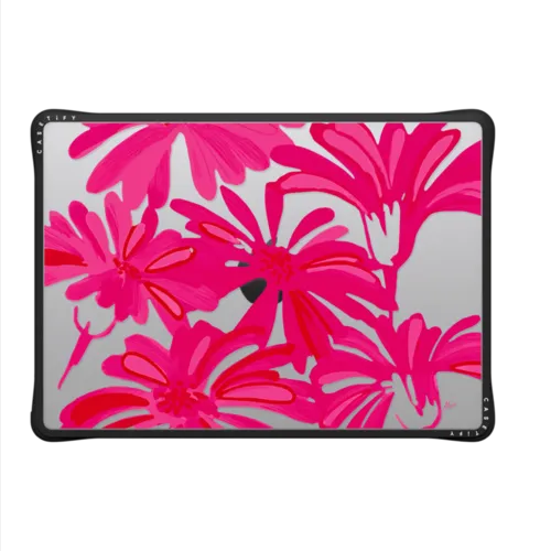 Pink Daisies | MacBook Pro 14-inch (M1 - M5) / MacBook Impact Case / Black | Image 2