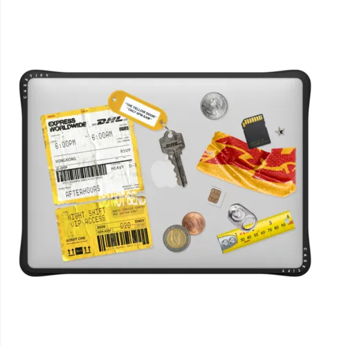 DHL Waybill Ticket Laptop Case | MacBook Air 13-inch (M1 / Intel) / MacBook Impact Case / Black | Image 2