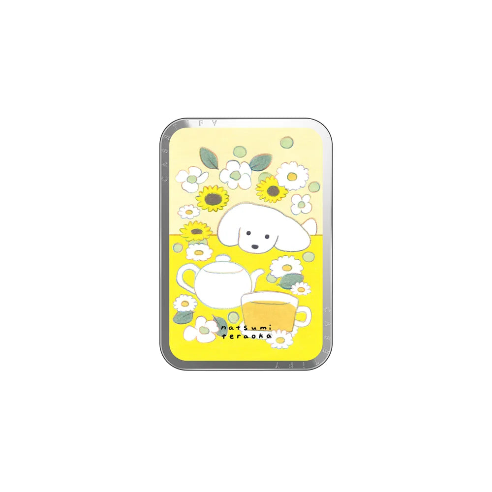 DOG WITH SUNFLOWERS