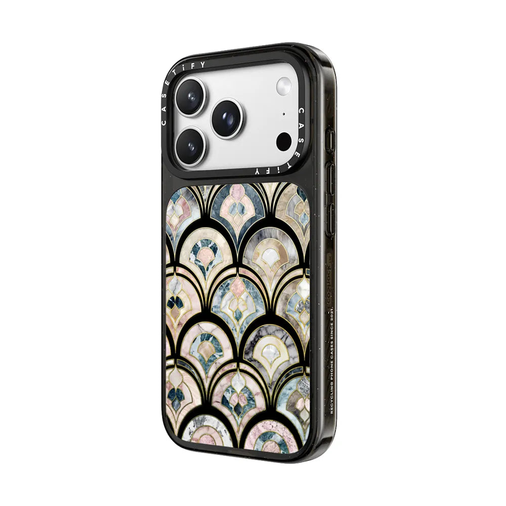 Art Deco Marble Tiles in Soft Pastel on transparent 2