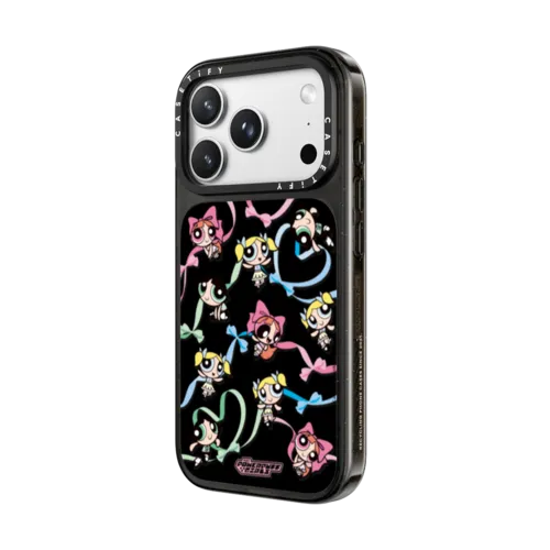 The Powerpuff Girls Ribbon Medley Case | iPhone 18 Pro Max / Impact Case MagSafe Compatible - Glossy / Glossy Black | Image 2