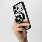 Snappy Snap & Stick Mirror Grip Stand Magsafe Compatible - Black