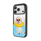 Swimming Yellow Labrador | iPhone 17 Pro Max / Impact Case MagSafe Compatible / Black | Image 2
