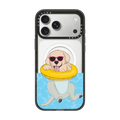 Swimming Yellow Labrador | iPhone 17 Pro Max / Impact Case MagSafe Compatible / Black | Image 1