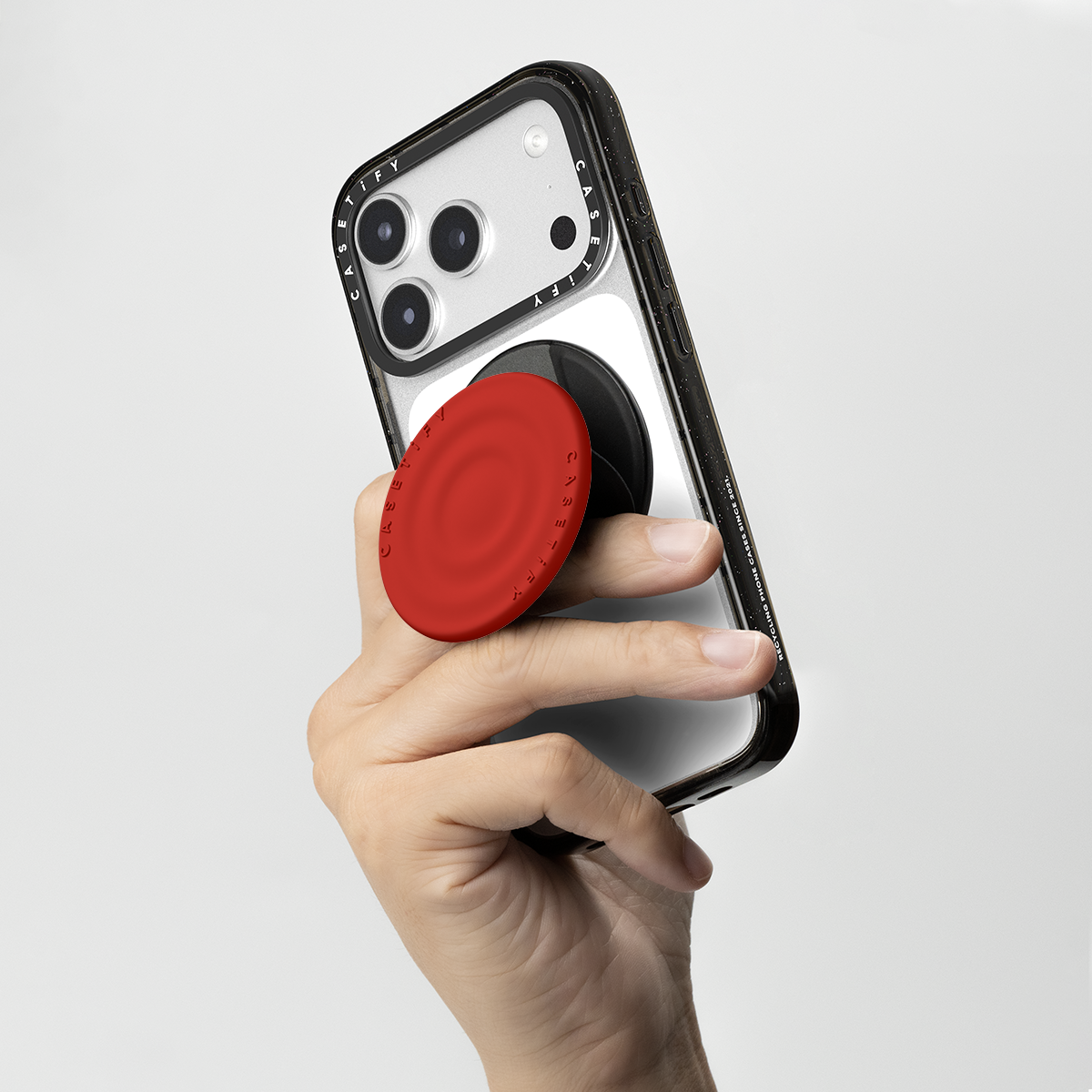 Snappy Ripple Grip Stand MagSafe Compatible - Tomato Red