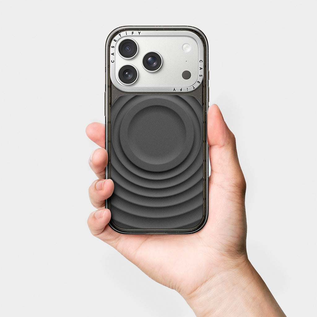 iPhone 18 Pro Max - Alloy Ripple Case - Black on Glossy Black