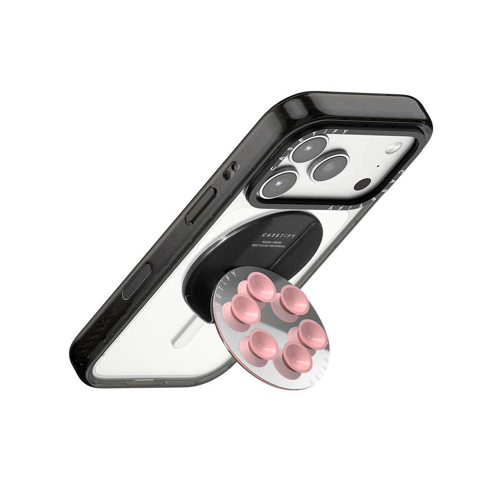 Snappy Snap & Stick Mirror Grip Stand Magsafe Compatible - Primerose Pink