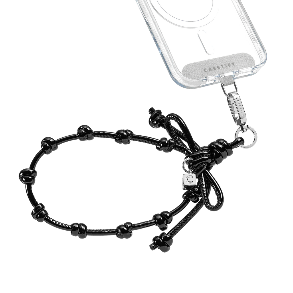 Bow Charm Wristlet - Black | Image 1