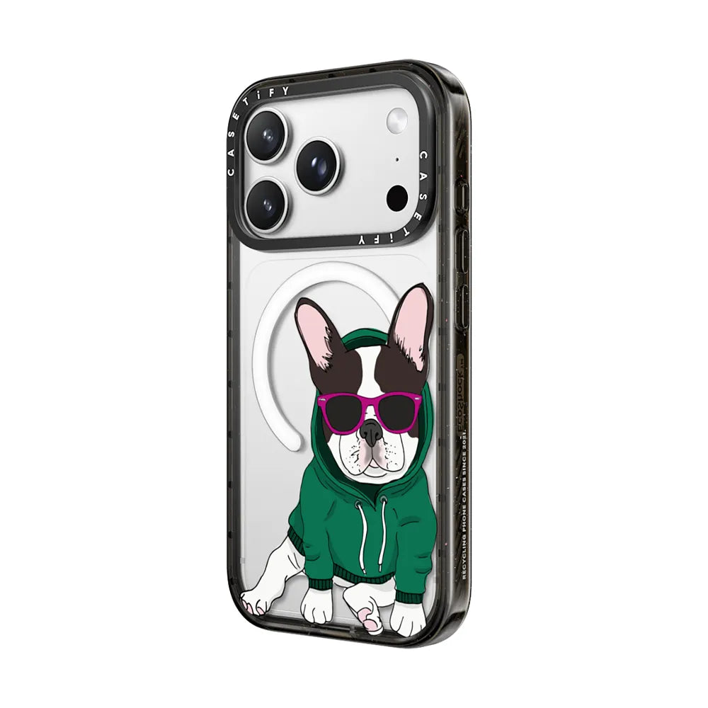 Hipster Frenchie - Black and White