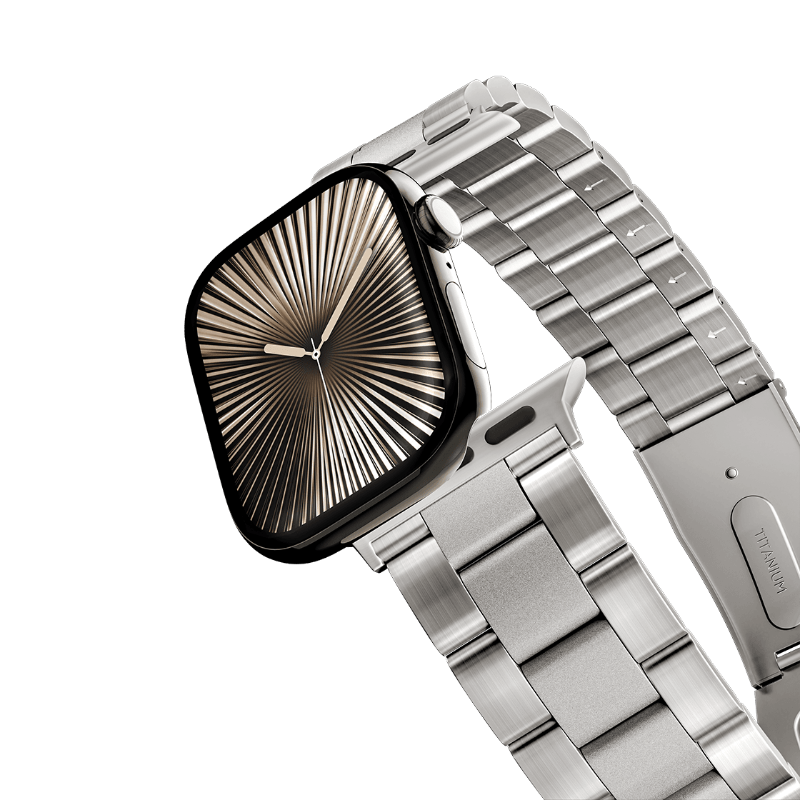 Titanium 3-Link Band 42mm (Series 10) - Natural Titanium | Image 1