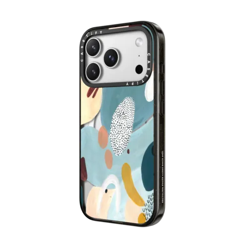 Abstract Spots and Circles | iPhone 17 Pro Max / Impact Case MagSafe Compatible / Black | Image 2