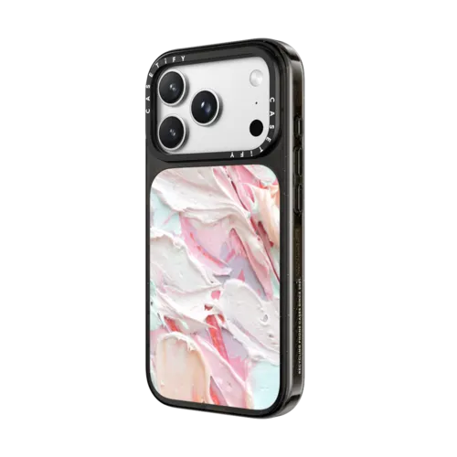Pink Floral Frosting | iPhone 18 Pro Max / Impact Case MagSafe Compatible - Glossy / Glossy Black | Image 2