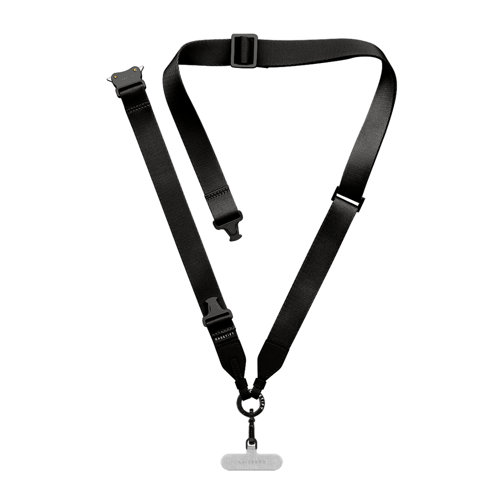 Secure Your Phone Set - Snappy Mirror Ring Holder MagSafe Compatible & 2-in-1 Utility Lanyard (Black)