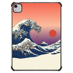 The great wave of pug | iPad Air (4th/5th gen) / iPad Impact Case / Black | Image 1