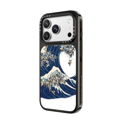 The great wave of pug | iPhone 18 Pro Max / Impact Case MagSafe Compatible - Glossy / Glossy Black | Image 2