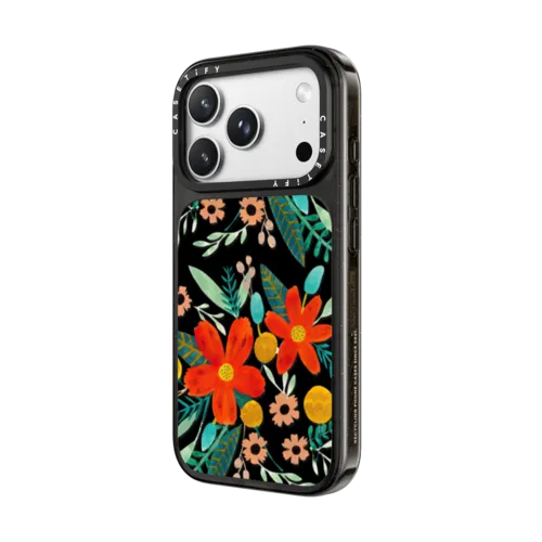 Red Flowers | iPhone 18 Pro Max / Impact Case MagSafe Compatible - Glossy / Glossy Black | Image 2