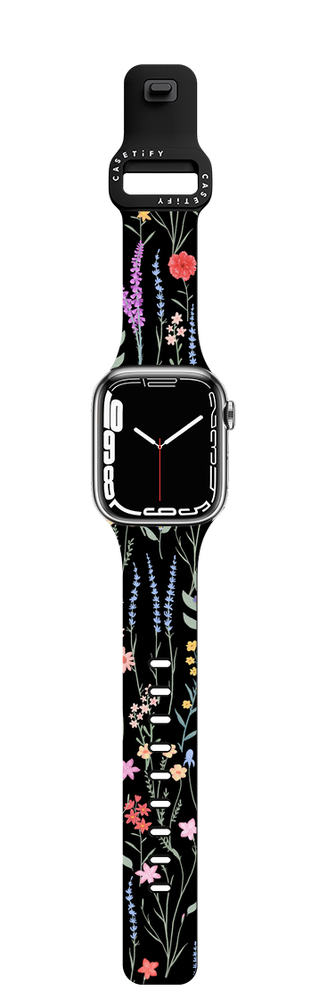 The meadows / petit  floral on black | Apple Watch Series 11 & 12 (46mm) / Impact Band / Black | Image 1