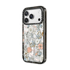 Abstract modern coral white pastel rustic floral