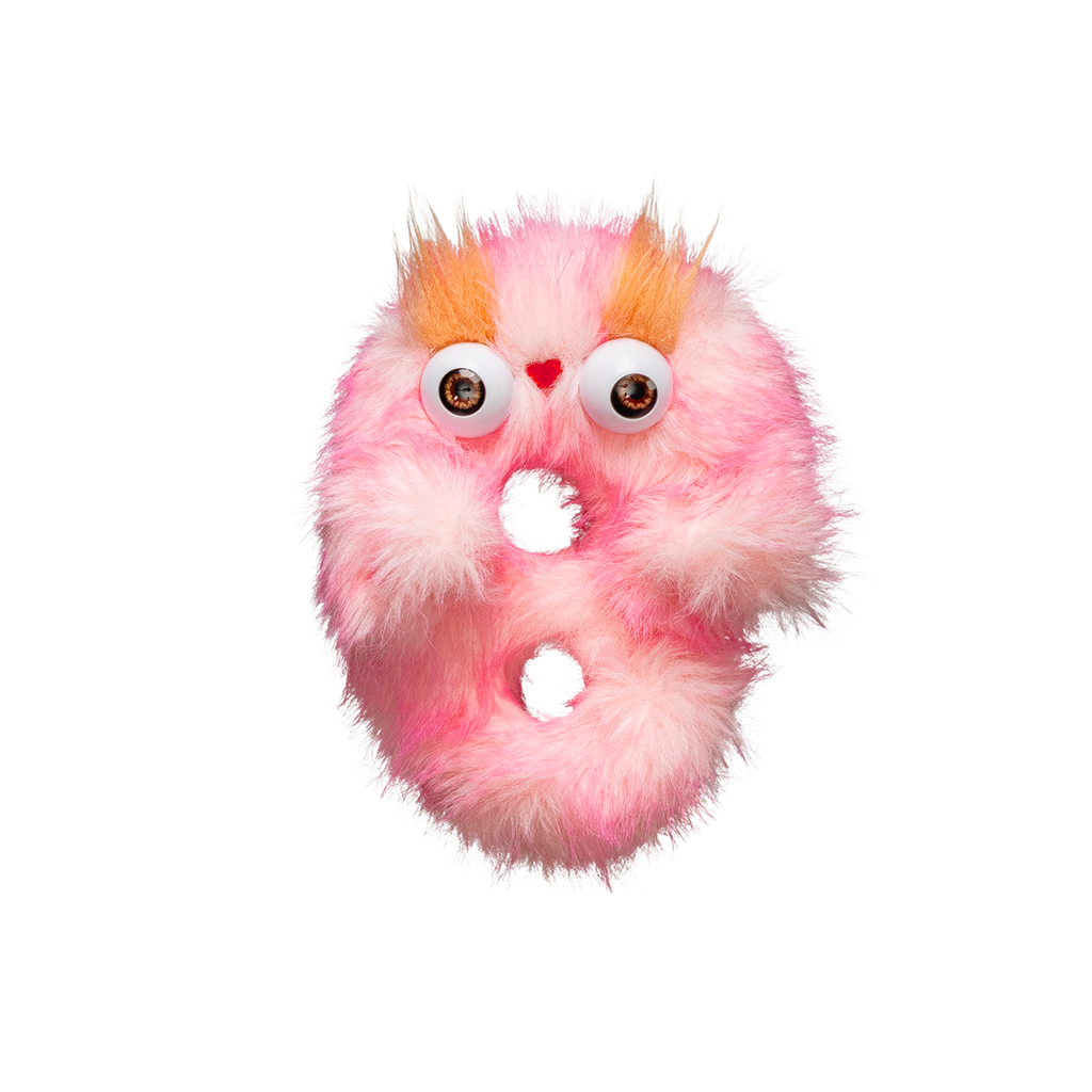 Plushmate Alphabet B with Strap + Carabiner - Light Pink | Image 1