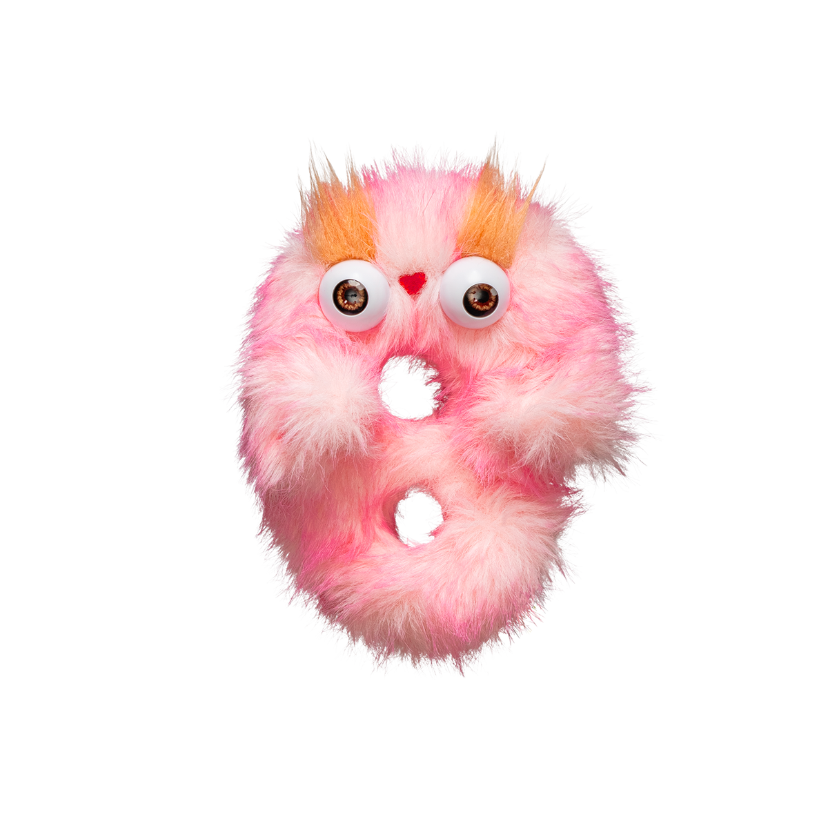 Plushmate Alphabet B with Strap + Carabiner - Light Pink | Image 1