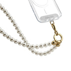 Pearl Cross-body Strap - Pearl with Gold | Image 1
