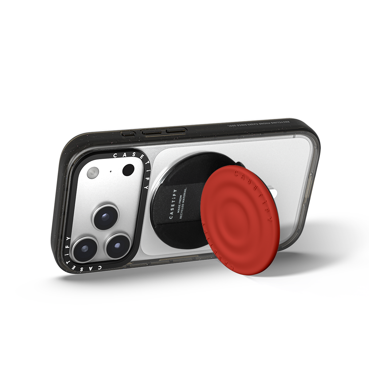 Snappy Ripple Grip Stand MagSafe Compatible - Tomato Red