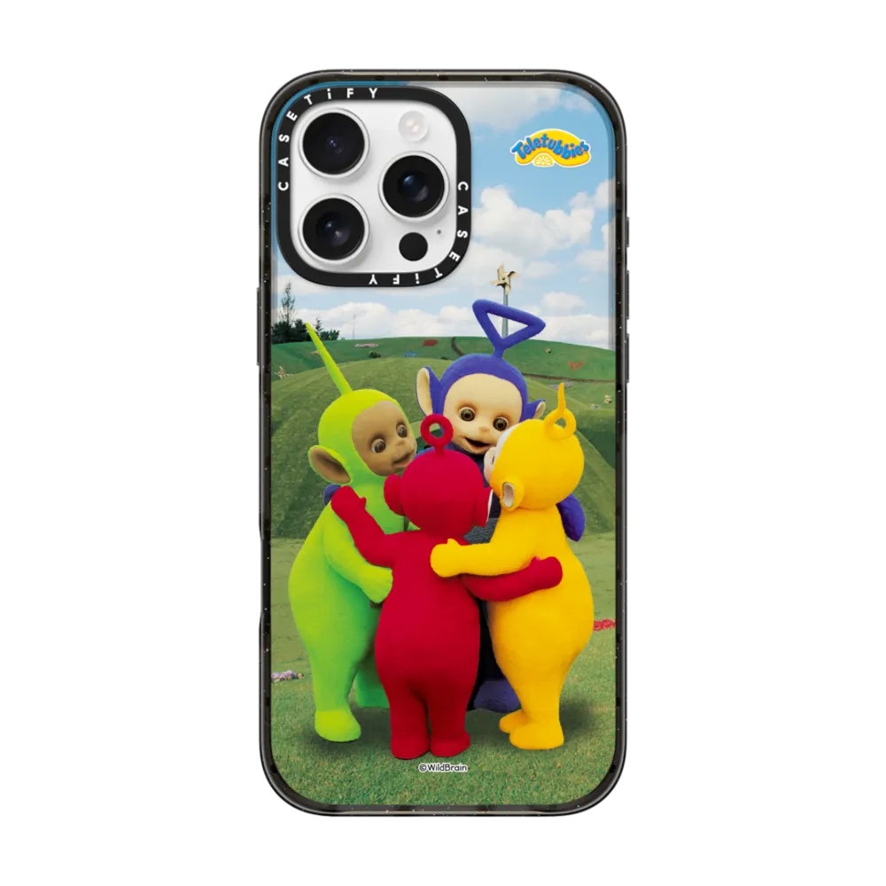 Teletubbies Big Hug Special Set - iPhone 16 Pro Max MagSafe Impact Case + Snappy Grip Stand + Keychain Tag