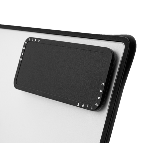 Soft Coffee Checkers | Snappy Laptop Phone Mount / Snappy Laptop Phone Mount MagSafe Compatible / Black/Beige | Image 4