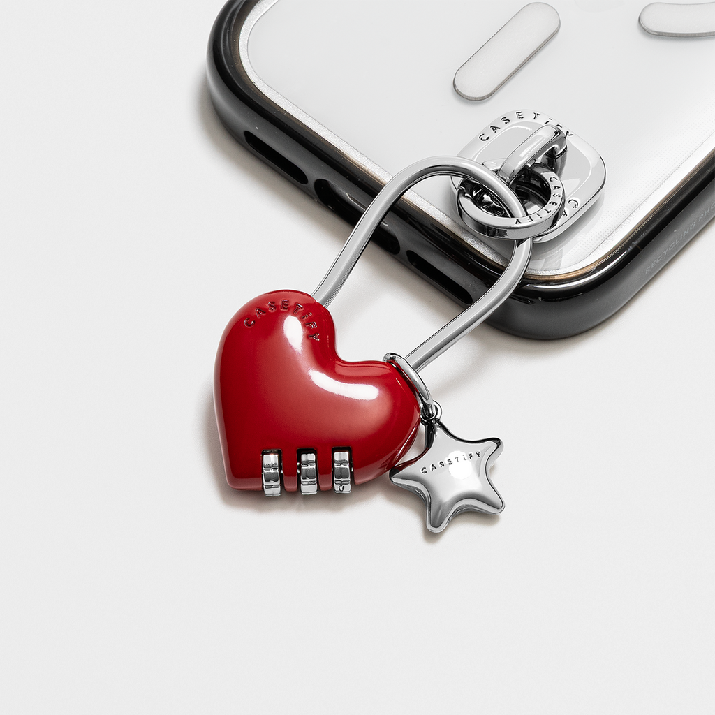 Charm Keychain - Heart Lock