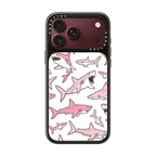 Pink Sharks | iPhone 18 Pro Max / Impact Case MagSafe Compatible - Glossy / Glossy Black | Image 1