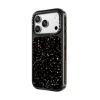 Space pattern on clear background/ gold stars and moon universe | iPhone 18 Pro Max / Impact Case MagSafe Compatible - Glossy / Glossy Black | Image 2